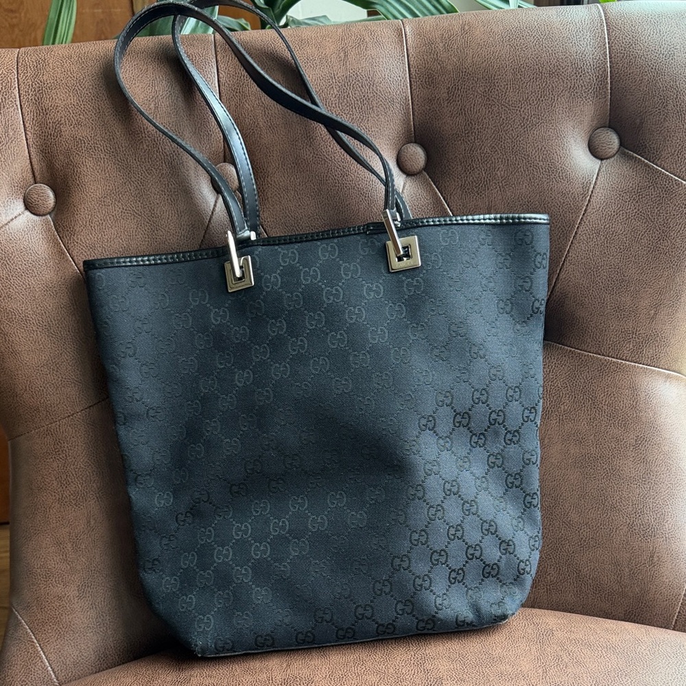 Gucci Black Monogram Women's Tote